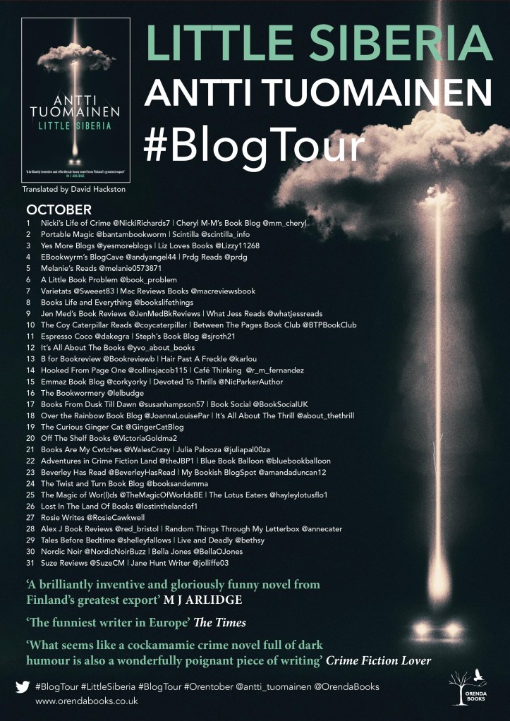 Blog tour poster for Little Siberia