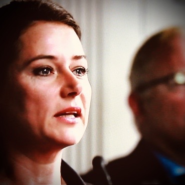 Birgitte Nyborg at press conference