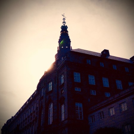 Christiansborg looming over the viewer