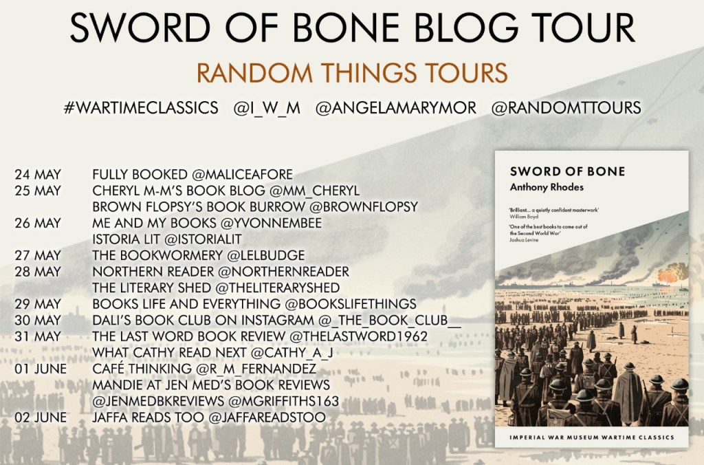 Blog tour poster for Sword of Bone by Anthony Rhodes