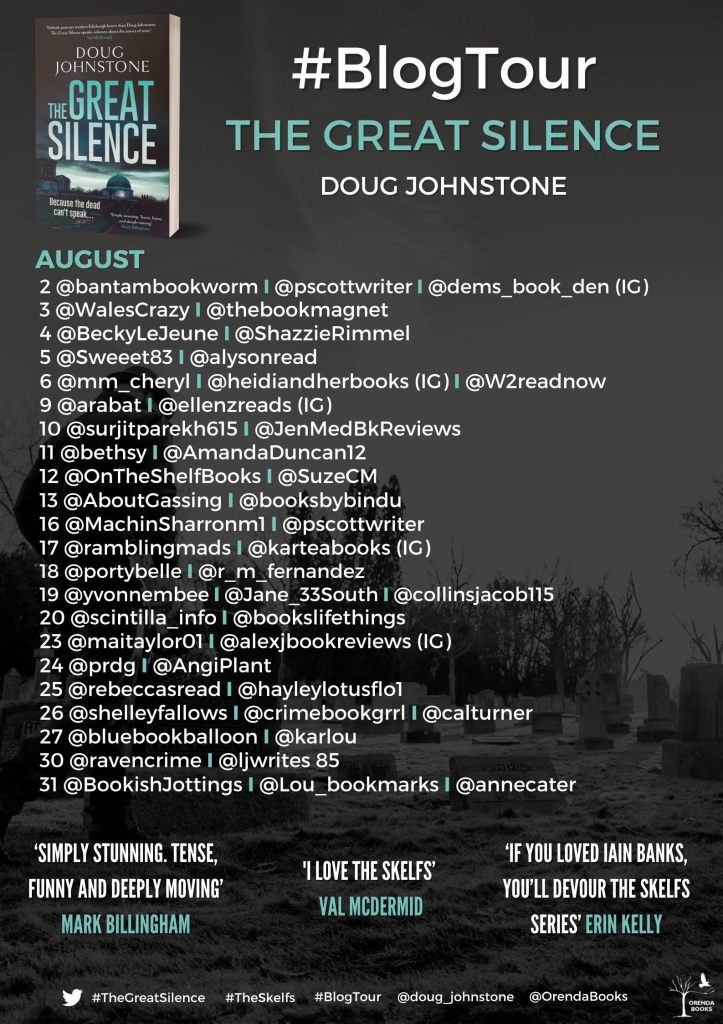 Blog tour poster for The Great Silence