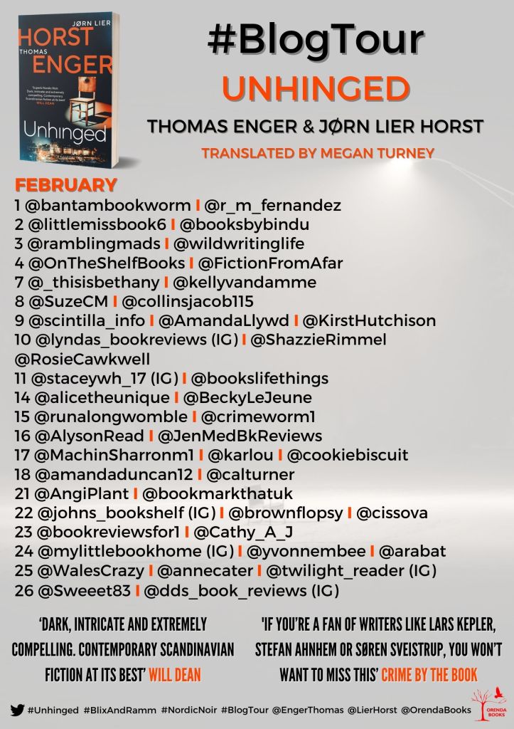 Unhinged blog tour poster