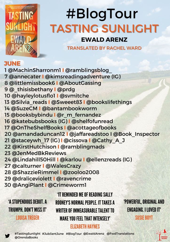 Blog tour poster for Tasting Sunlight