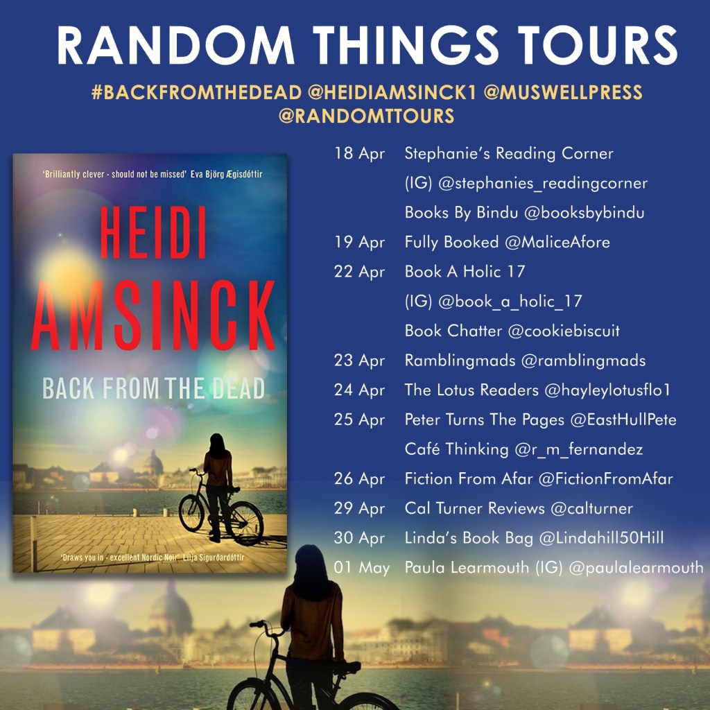 Blog tour poster for Back from the Dead